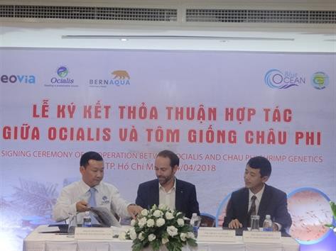Ocialis và Cty TNHH Tôm giống Châu Phi ký thỏa thuận hợp tác về phân phối tôm giống